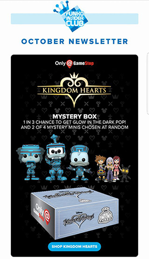 Kingdom hearts funko clearance box